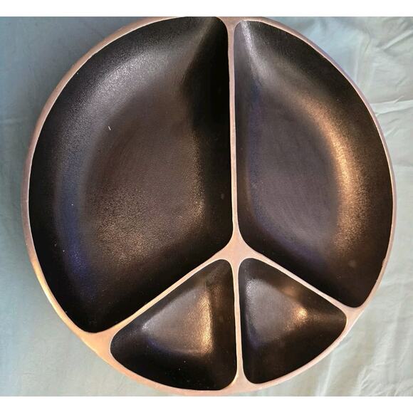 Inspired Generations Aluminum “Peace” Serving Dish With The Rich Look Of Pewter - Picture 3 of 7